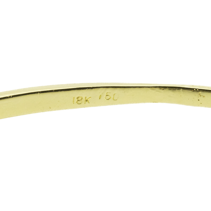 Sapphire and Diamond Accented Bangle Bracelet in 18K Yellow Gold