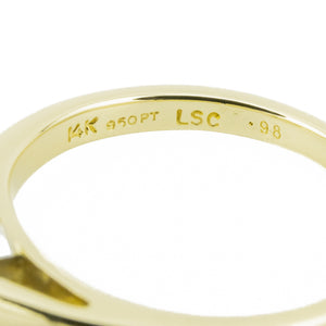 Leo 0.98ctw Princess I/SI1 Diamond Engagement Ring in 14K Yellow Gold & Platinum - Size 7