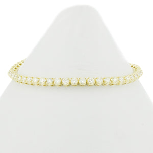 4.22ctw Round Brilliant Diamond 7" Tennis Bracelet in 14K Yellow Gold