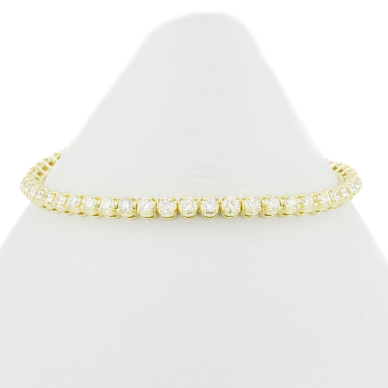 4.22ctw Round Brilliant Diamond 7" Tennis Bracelet in 14K Yellow Gold
