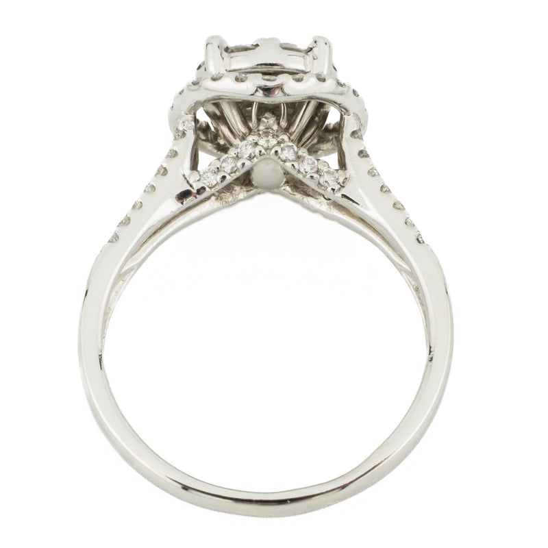 1.00ctw Round Brilliant Diamond Cluster Ring in 14K White Gold - Size 8