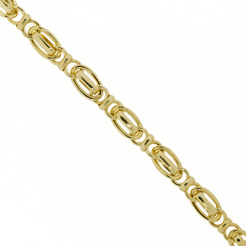 8mm Wide Gold Fashion Bracelet 8" in 14K Yellow Gold