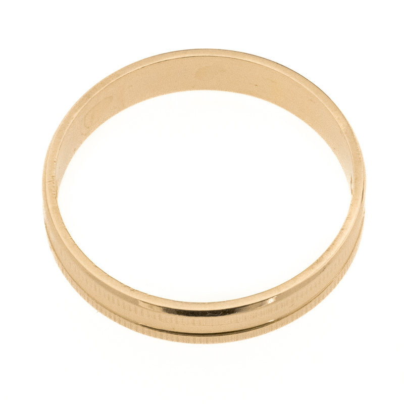 3.5mm Wide Lady's Gold Band Ring in 14K Rose Gold - Size 6.5