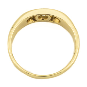 0.65ctw European Cut Diamond Band Ring in 14K Yellow Gold - Size 12.5