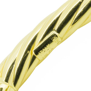 6mm Gold Fashion Bangle 7.25" Bracelet in 18K Yellow Gold - 9.1 Grams