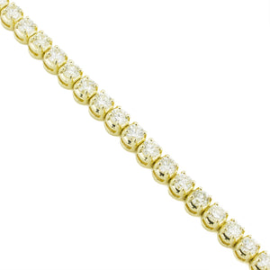 4.22ctw Round Brilliant Diamond 7" Tennis Bracelet in 14K Yellow Gold