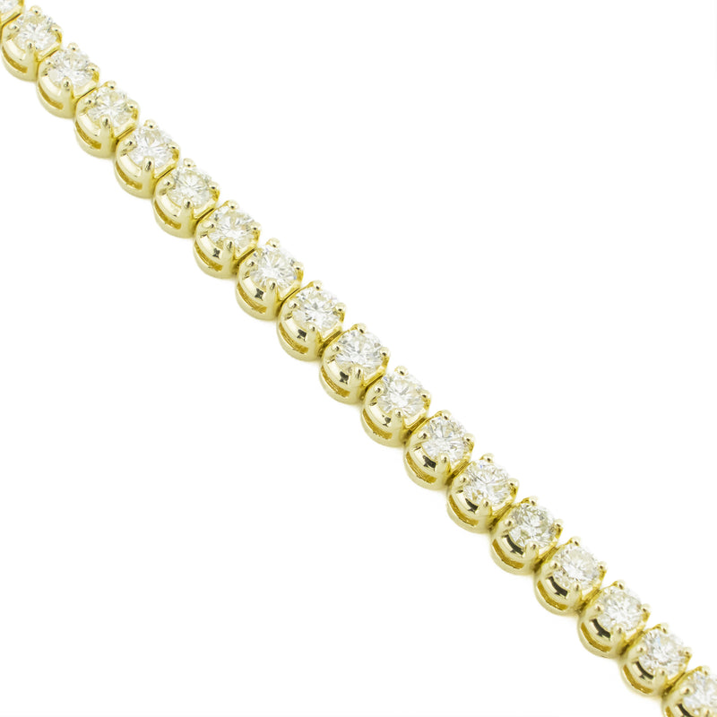4.22ctw Round Brilliant Diamond 7" Tennis Bracelet in 14K Yellow Gold