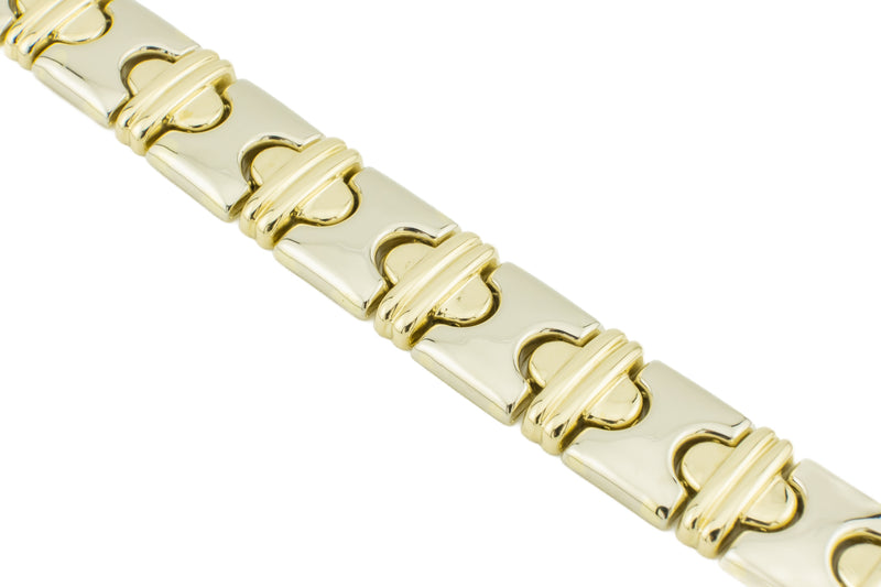 Gold Fashion Bracelet 7" in 14K Two Tone Gold