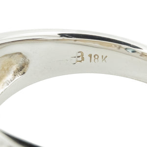 0.45ctw Marquise Sapphire & Diamond Accented Ring in 18K White Gold - 8.5