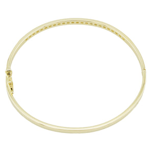 1.00ctw Round Brilliant Diamond Bangle 6.75" Bracelet in 14K Yellow Gold