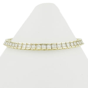 4.00ctw Round Brilliant Diamond 7.25" Tennis Bracelet in 14K Yellow Gold - 15.4 Grams
