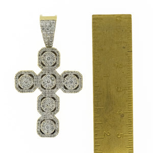 2.50ctw Diamond Accented Religious Cross Pendant in 14K White Gold