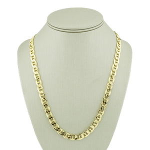 7.5mm Wide Mariner Link 24" Chain Necklace in 10K Yellow Gold