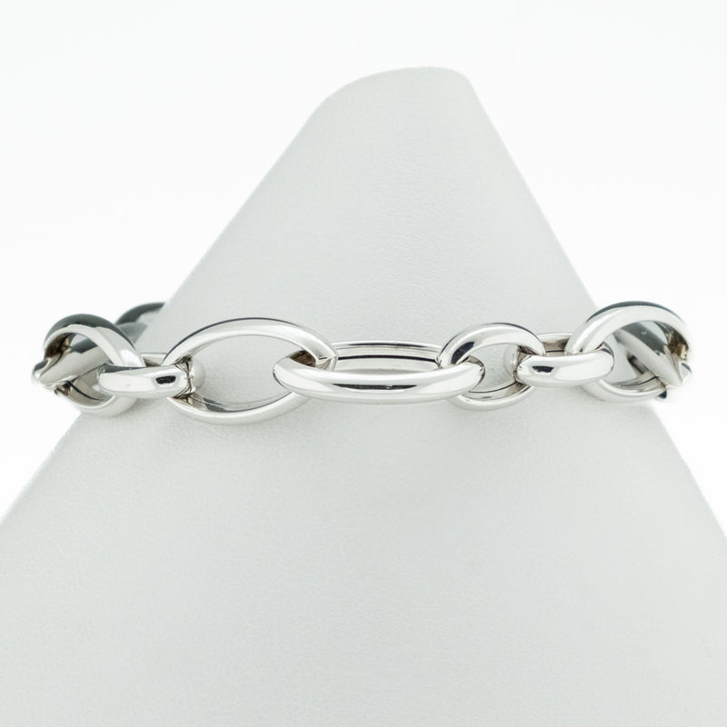 Gold Fashion Bracelet 7" in 14K White Gold