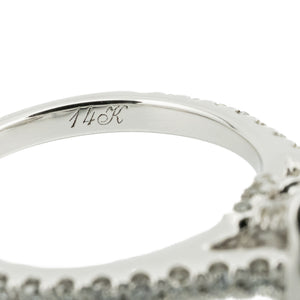 0.50ct Round Brilliant H/SI2 Diamond & Accented Engagement Ring in 14K White Gold - 6.5
