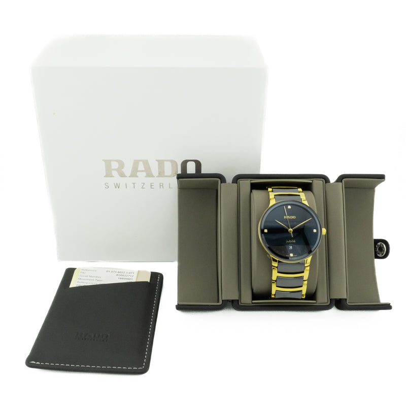 Rado Centrix Diamonds 35mm Women's Quartz Watch in Stainless Steel & PVD R30039712