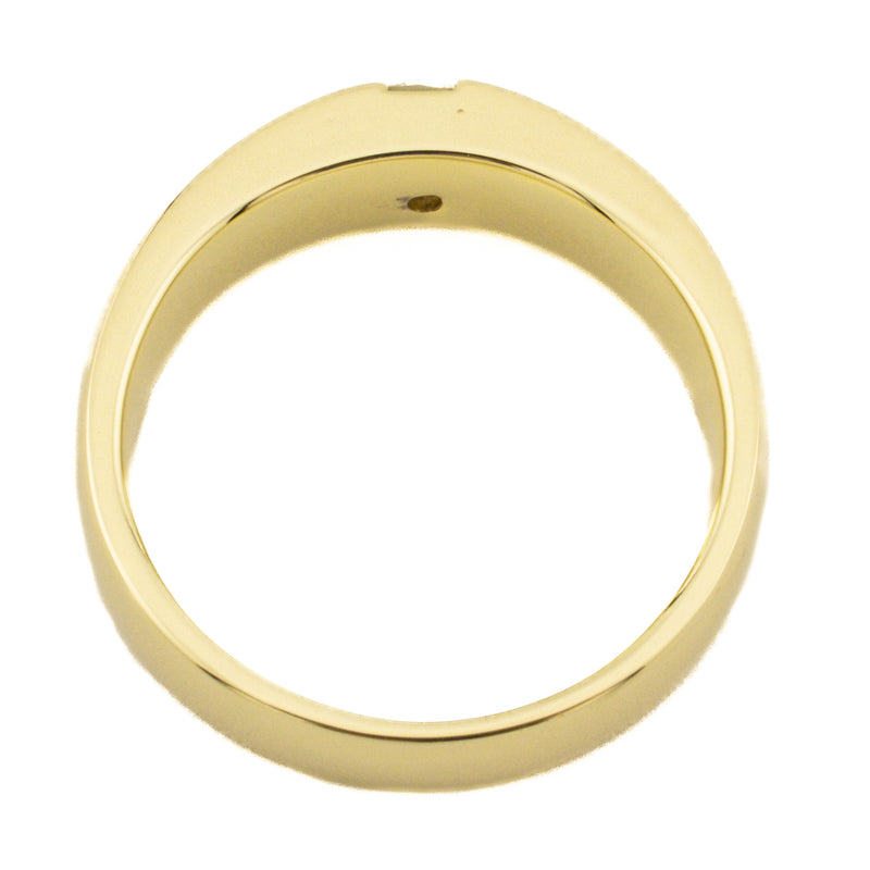 0.27ctw Round Diamond Solitaire Wedding Band Ring in 18K Yellow Gold - 5.75