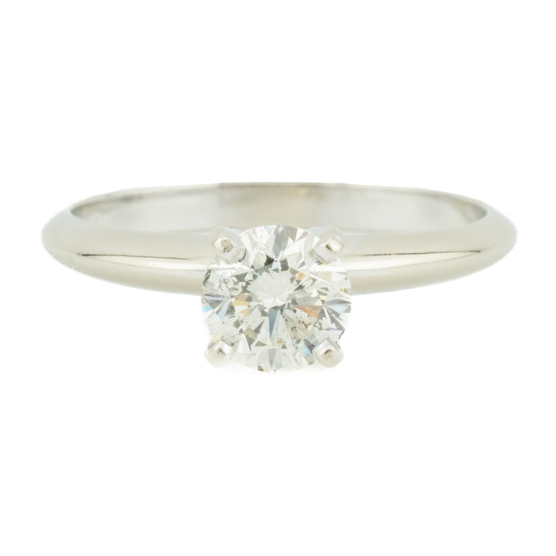 0.75ct Round Diamond L/I1 Solitaire Engagement Ring in 14K White Gold