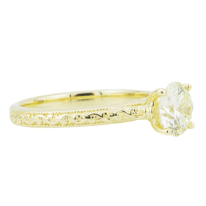GIA 1.15ct Round Diamond SI1/N Solitaire Engagement Ring in 14K Yellow Gold - Size 7