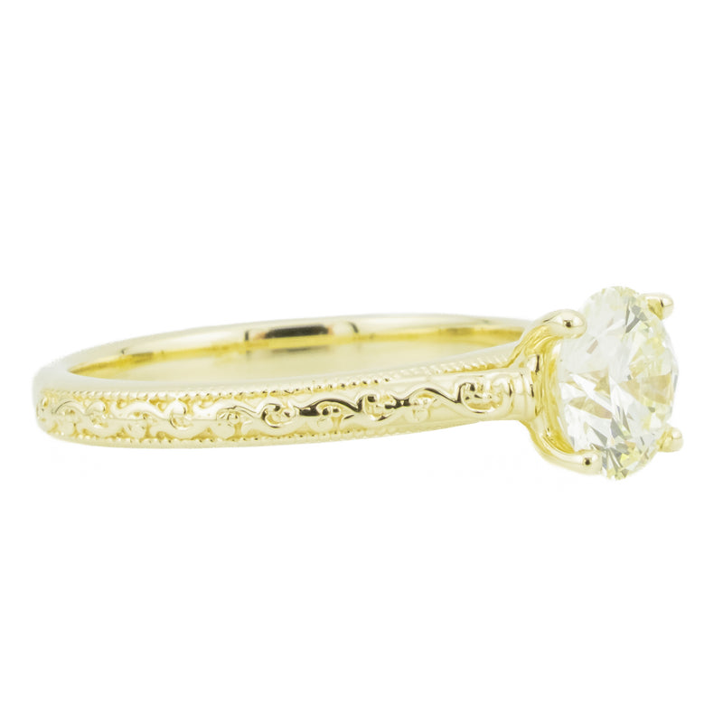 GIA 1.15ct Round Diamond SI1/N Solitaire Engagement Ring in 14K Yellow Gold - Size 7