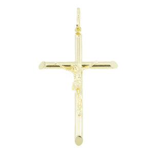 Hollow Gold Cross Pendant in 14K Yellow Gold - 5.1 Grams