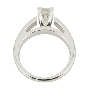 0.71ctw Princess Cut Diamond H/SI2 Solitaire Engagement Ring in 14K White Gold - Size 5