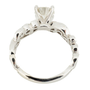 0.94ct Round Brilliant & Diamond Accented Engagement Ring in 14K White Gold - 6