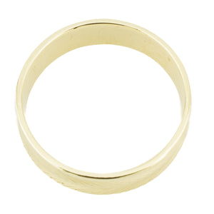 6mm Wide Herringbone Pattern Gold Band in 10K Yellow Gold - Size 10.5