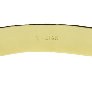 7mm Floral Fashion Bangle 8" Bracelet in 14K Yellow Gold