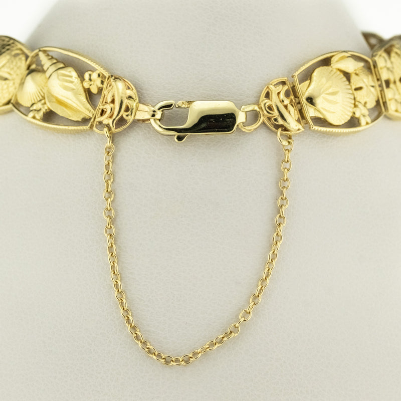 10mm Nautical 7.25" Bracelet in 14K Yellow Gold