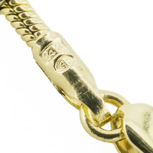 2mm Wide Gold Fancy Snake Link 10" Anklet in 14K Two-Tone Gold - 6.4 Grams