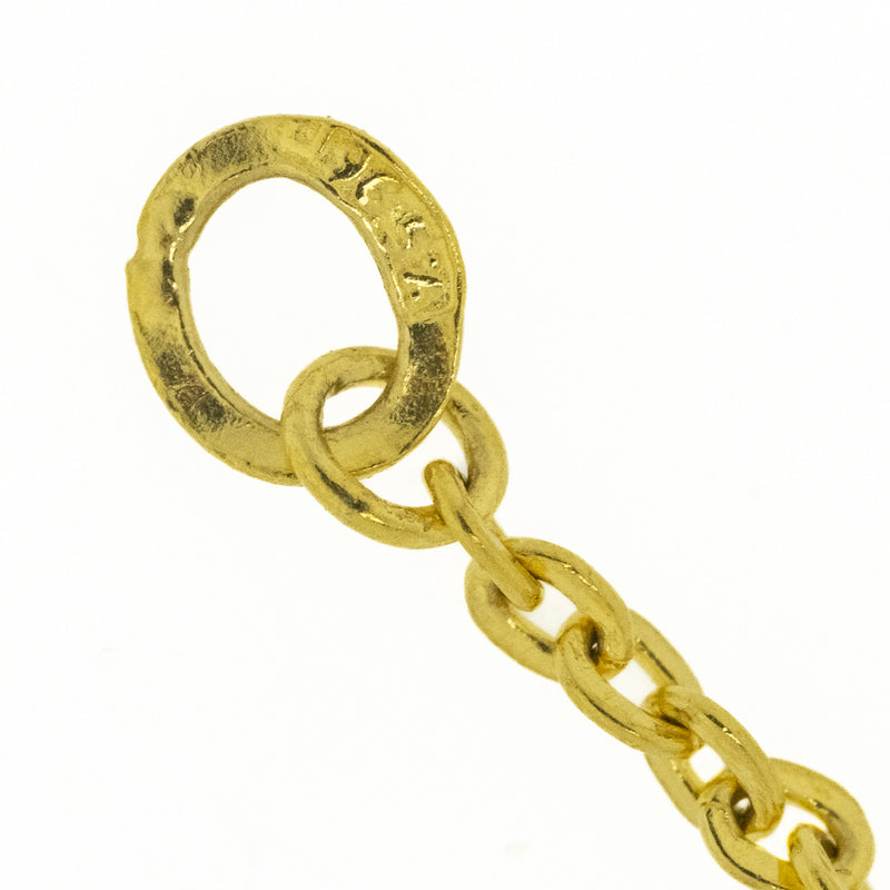 Heart Charms Bracelet 7" in 23K Yellow Gold