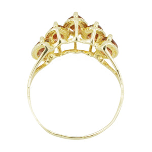 1.75ctw Marquise Cut Tourmaline Accented Gemstone Ring in 14K Yellow Gold - Size 9.75