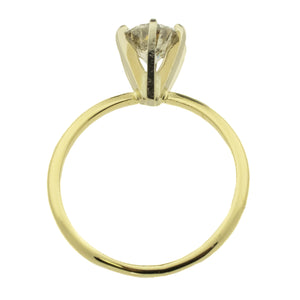 1.00ctw Round Brilliant Solitaire Diamond Engagement Ring in 14K Yellow Gold Size 8