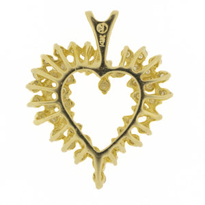 1.00ctw Diamond Heart Pendant on 16" Fine Chain in 14K Yellow Gold
