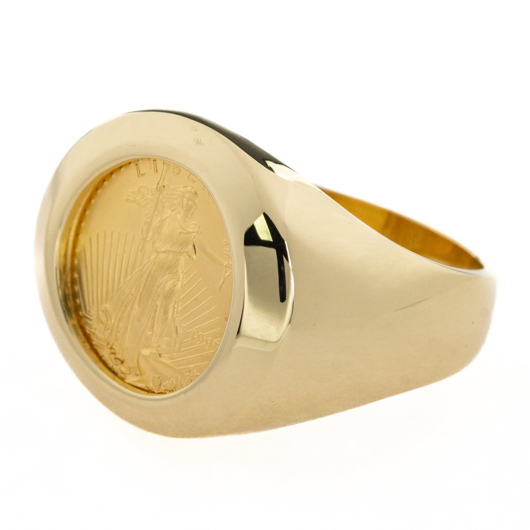 U.S. Half Eagle Liberty gold coin and diamond 14k ring — Vintage Jewelers &  Gifts, LLC.