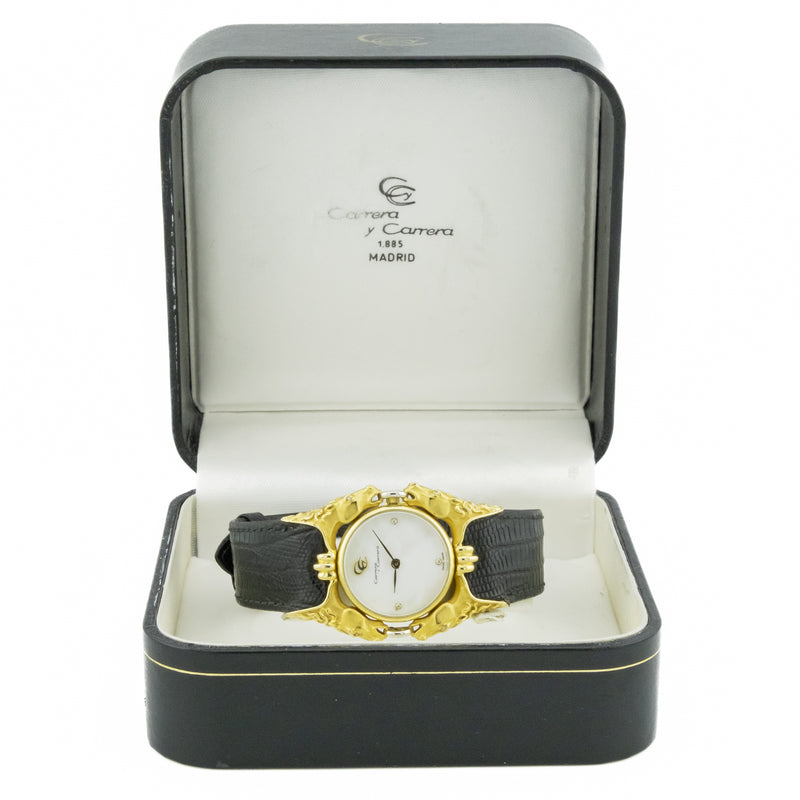 Carrera y Carrera Diamond Ladies Watch in 18K Yellow Gold