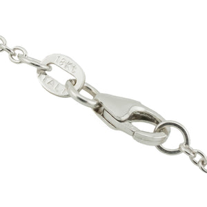 0.50ctw Diamond Accented Triangular Necklace 18" in 18K White Gold - 6.9 Grams