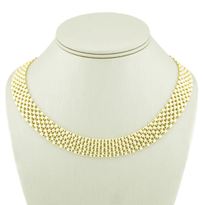 14mm Wide Panther 16" Necklace in 18K Yellow Gold - 52.5 Grams