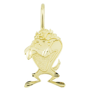 Tasmanian Devil Charm Pendant in 14K Yellow Gold - 1 Grams