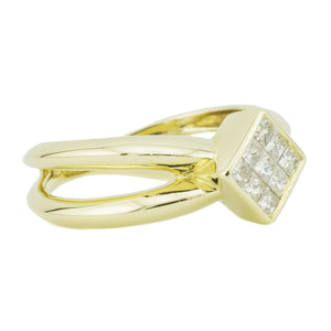 0.50ctw Diamond Accented Fashion Ring in 14K Yellow Gold - Size 7