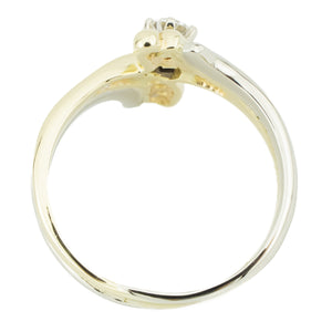 0.53ctw Round Brilliant Diamond Accented Fashion Ring in 14K Two-Tone Gold - Size 9.5