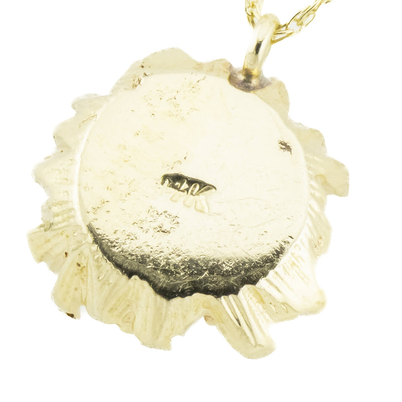 7.5mm Round Pearl Pendant in 16" Chain Necklace in 14K Yellow Gold