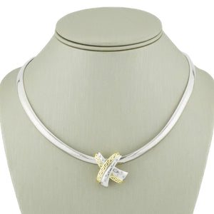 0.25ctw Diamond Slide Pendant in 14K Two Tone Gold - 5.4 Grams