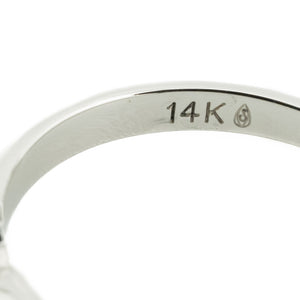 0.46ctw Princess Cut Diamond I/SI2 Solitaire Engagement Ring in 14K White Gold - Size 6.75