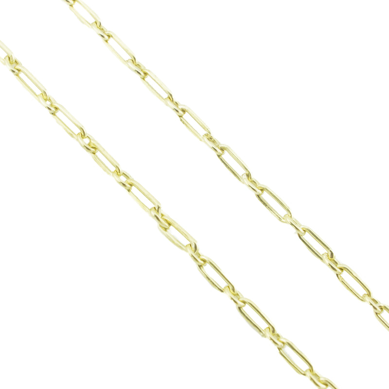 1.6mm Wide Paperclip Chain Necklace 36" in 14K Yellow Gold - 7.2 Grams