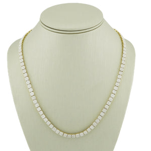 5.85ctw Diamond Tennis 19" Necklace in 10K Yellow Gold - 25.3 Grams