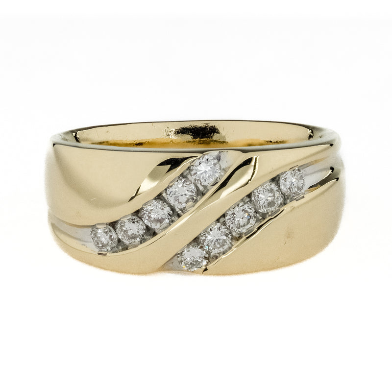 0.50ctw Diamond Gent's Ring in 14K Yellow Gold -Size 9
