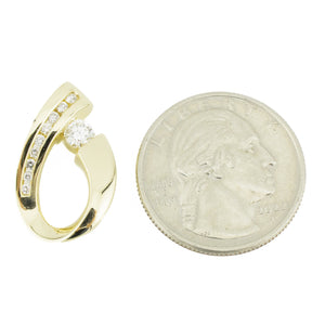 0.50ctw Round Brilliant Diamond Accented Pendant in 14K Yellow Gold
