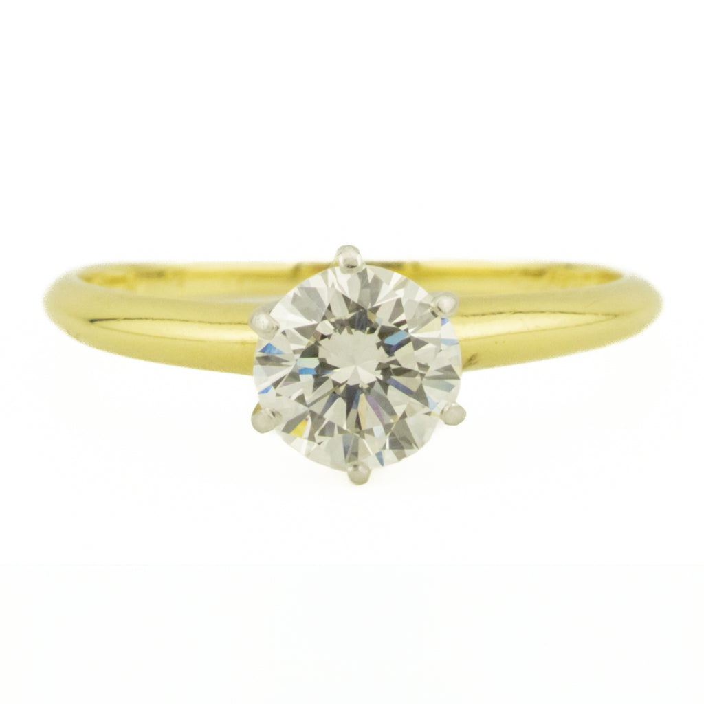 Tiffany & Co. 1948 0.66ctw European Cut Diamond Solitaire Engagement Ring in 18K Yellow Gold - Size 5.5